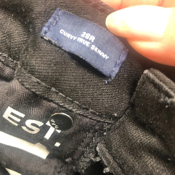 GAP CURVY TRUE BLACK SKINNY JEANS - Picture 6 of 7